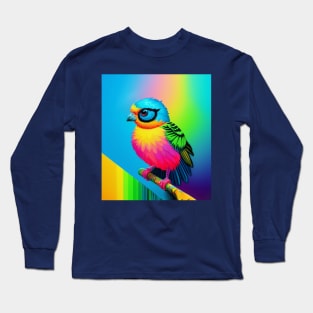 Colorful Small Parrot Long Sleeve T-Shirt